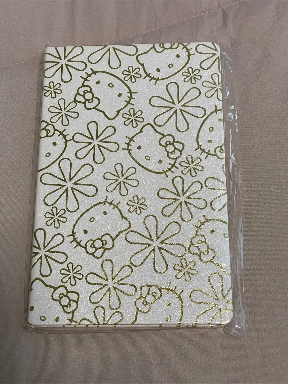 Sanrio-Erin Condren Hello Kitty Pink and Cream Gold-Print Notebook Trio NWT